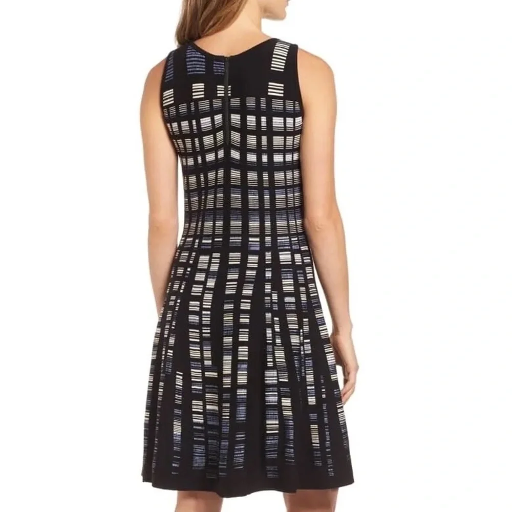 NIC+ZOE Black and Gray Striped Midi Dress NWT - Picture 13 of 15